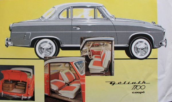 Goliath Hansa 1100 Coupe Modelprogram 1957 Carbrochure  (10020)